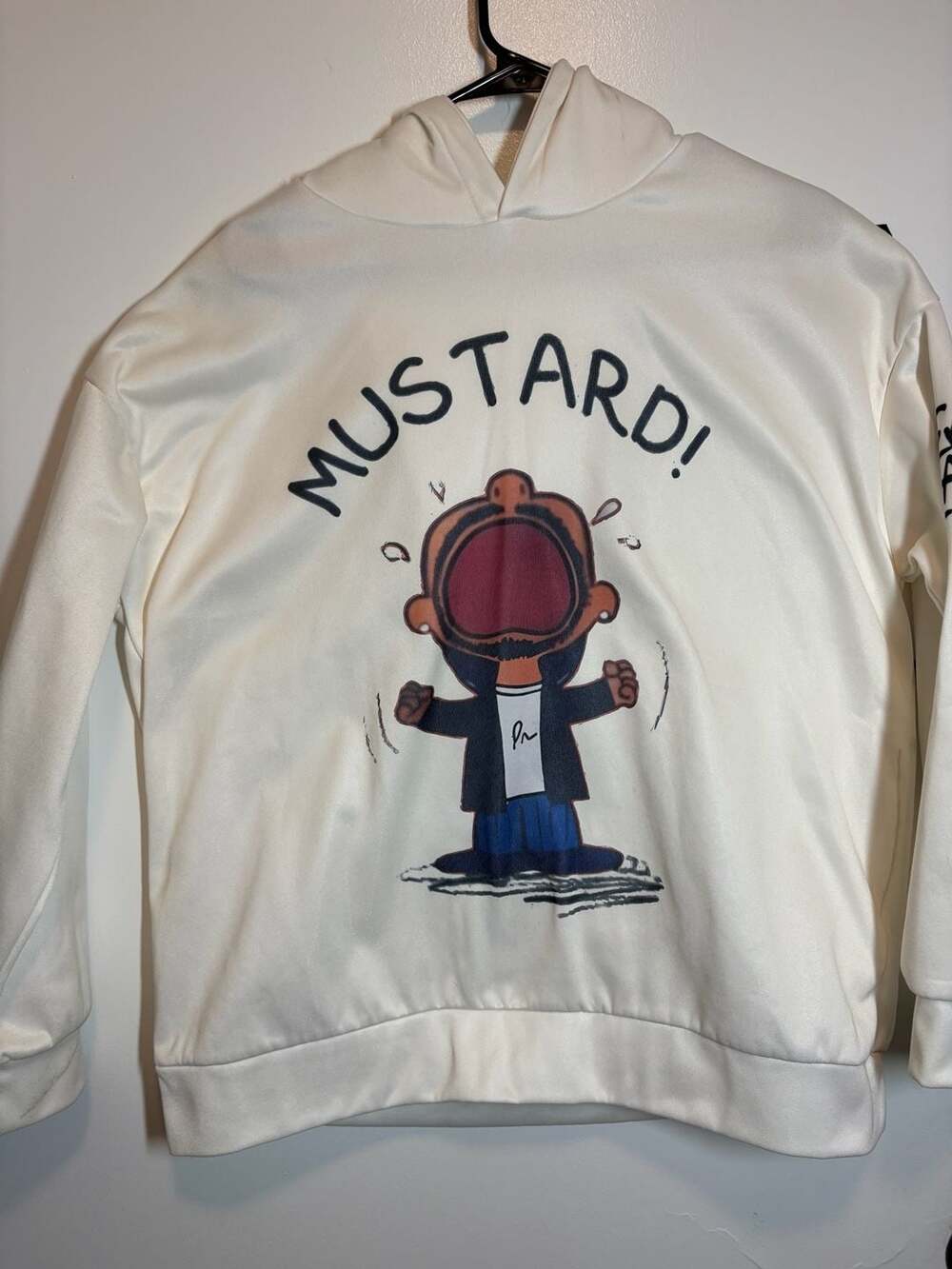 Kendrick Lamar Mustard Graphic Hoodie White XL